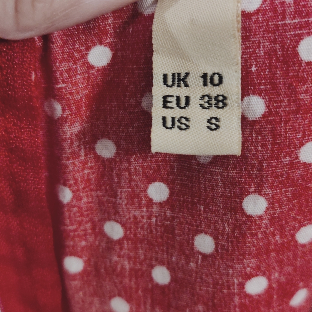 Lindy Bop retro polka dot fit and flare big collar pin up dress - Picture 8 of 8